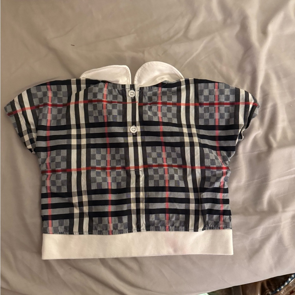 Plaid Kids Shirt with White Collar